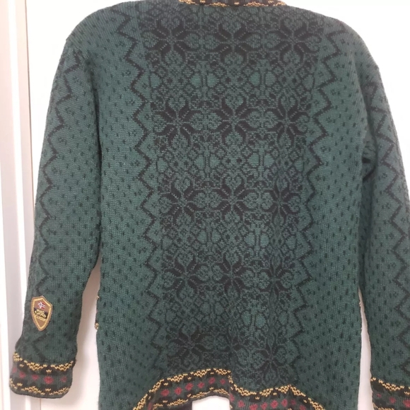 WindFjord Wool Cardigan Jacket Green - Picture 4 of 7